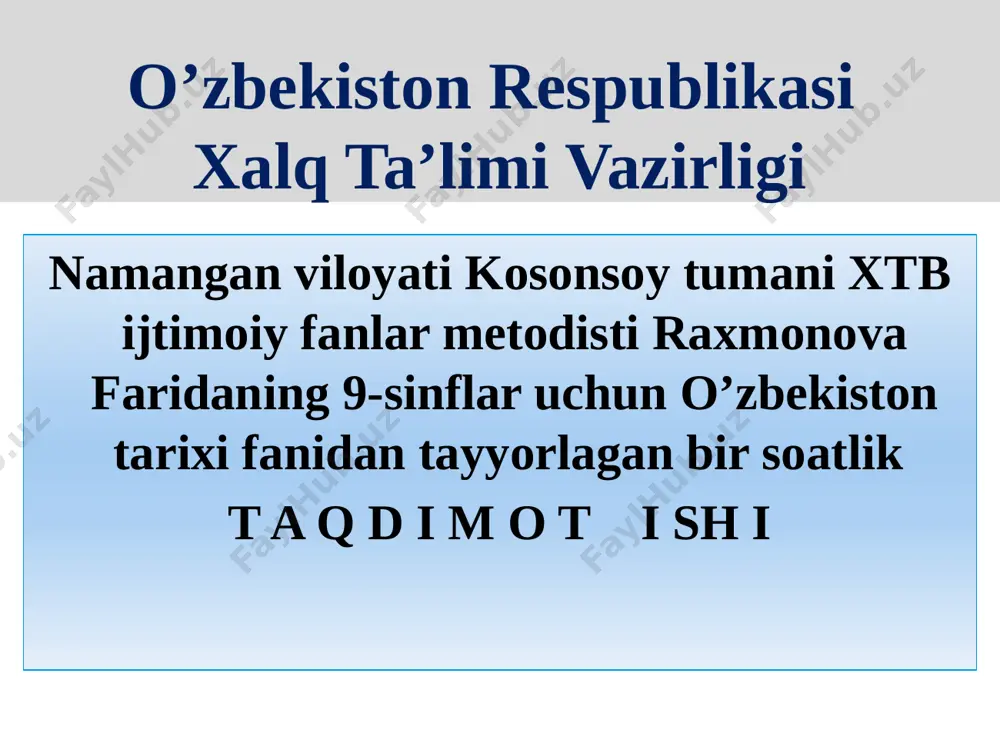 9 o'zbek ta'lim tizimi va matbuot — PPTX