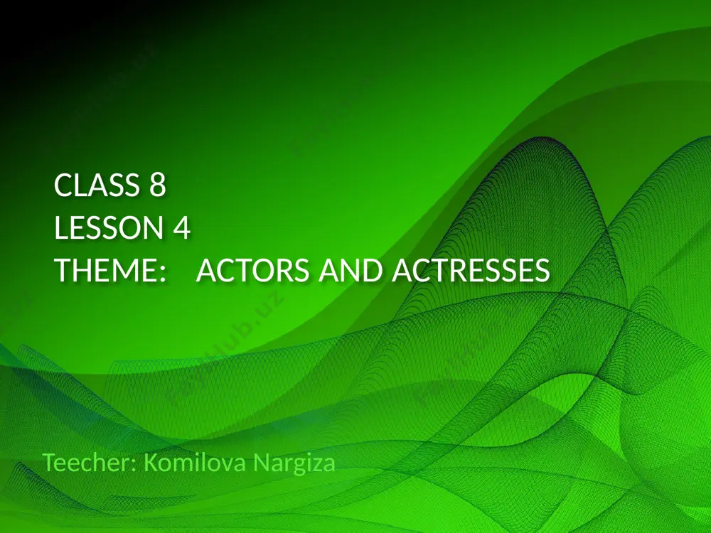 actors and actresses — PPTX