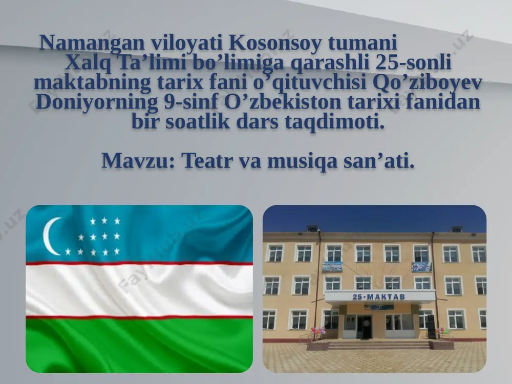 teatr va musiqa — PPTX