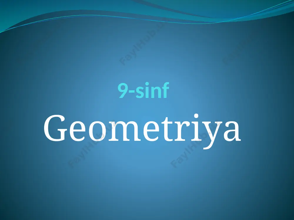 9-sinf geometriya — PPTX