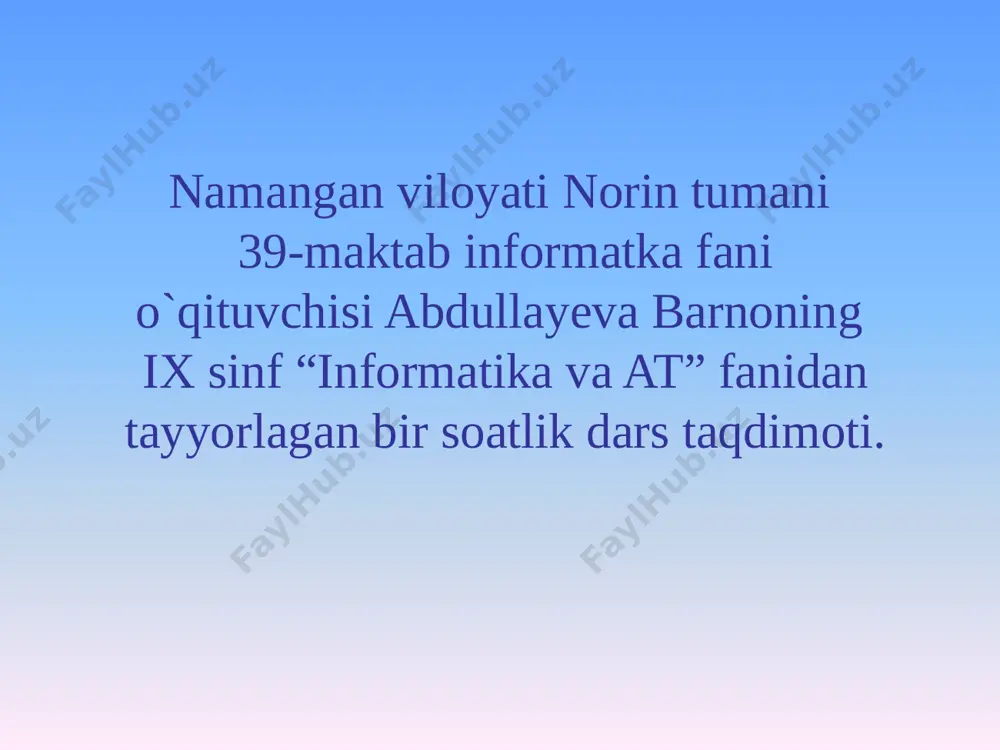 web-sahifada grafika. — PPTX