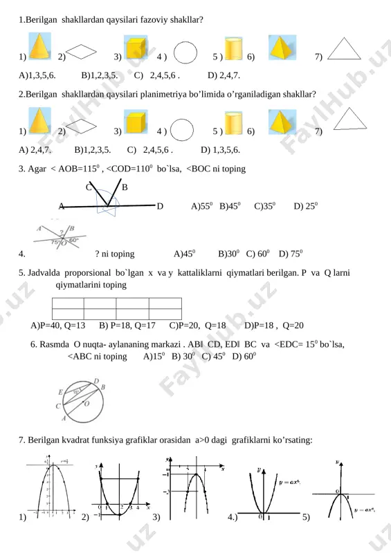 9-sinf piza matematika — DOCX