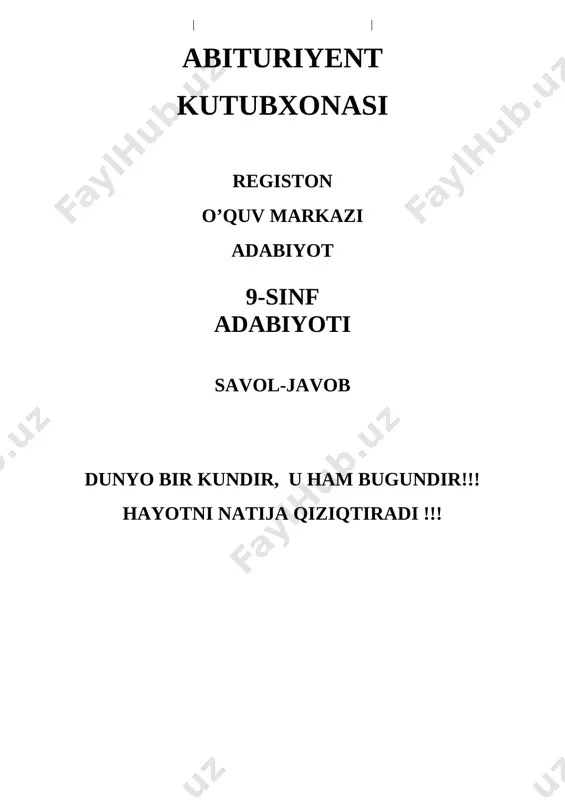 9-sinf savol-javob — DOCX
