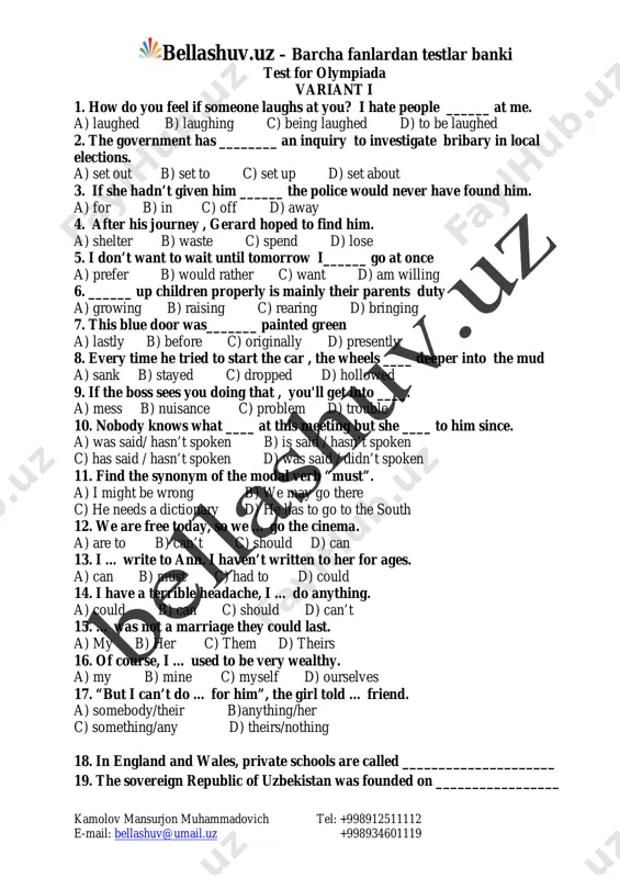 9_sinf_ingliz_tili_olimpiada_testi — PDF