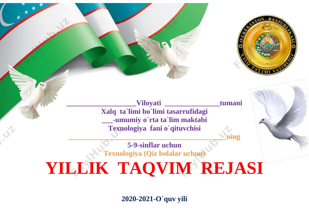 texnologiya_qiz_5_9_sinflar_barchasi_2020_2021_yangi_pechatga_tayyor — DOCX