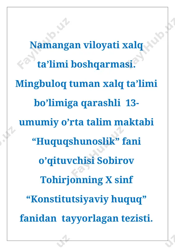 huquq9 sinf tezis — DOCX