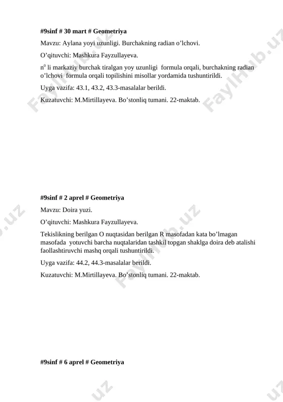9-sinf geometriya tezis — DOCX