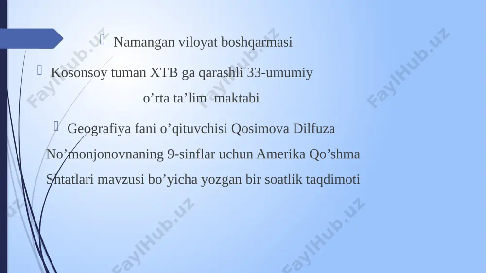 9-sinf geografiya — PPTX
