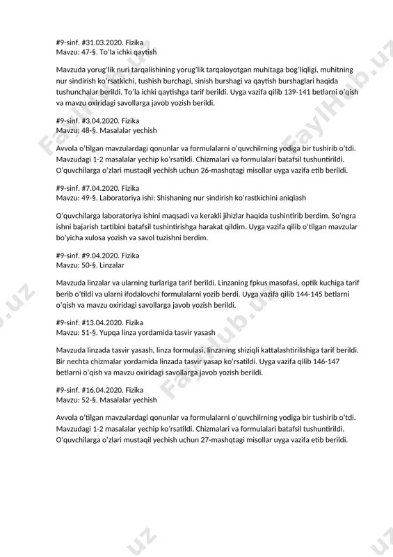 9-sinf tezis — DOCX