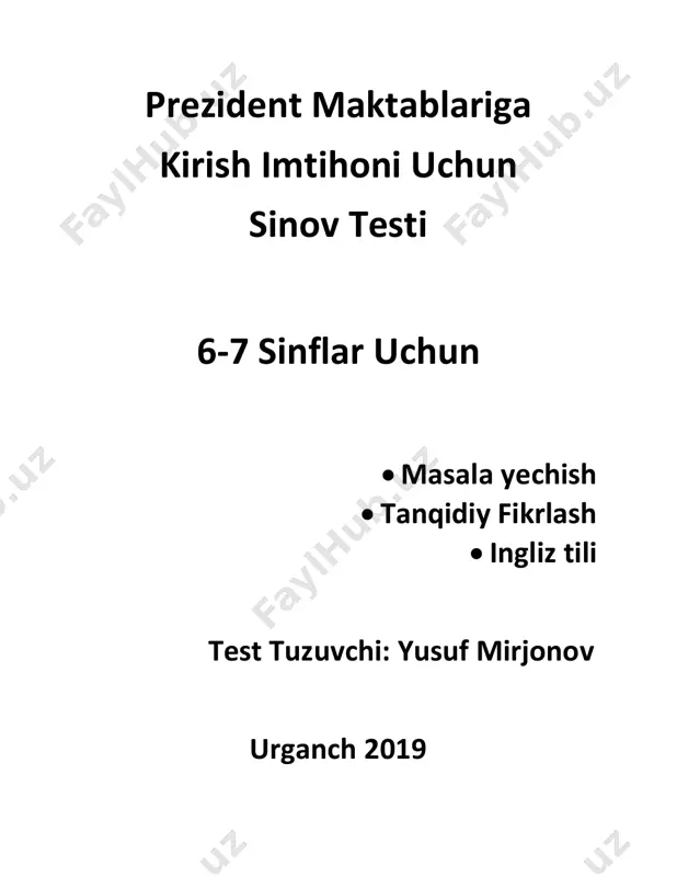 6-7-sinflar prezident maktabi — PDF