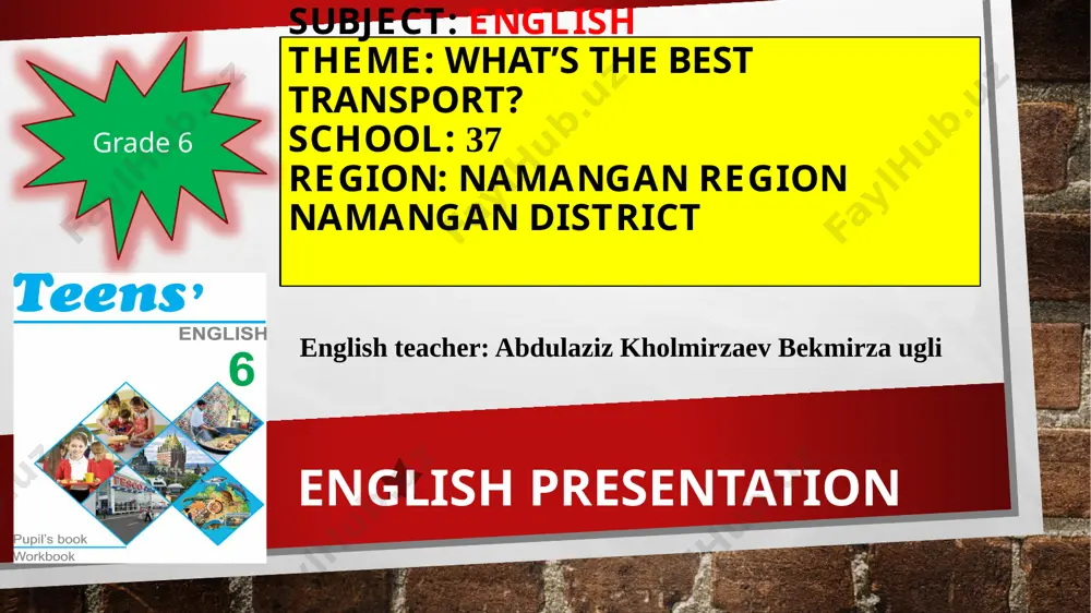 grade 6 english abdulaziz slide — PPTX
