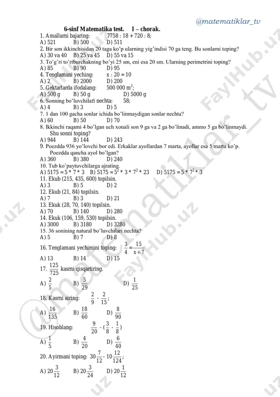 6-sinf-matematika-1-2-3-4-chorak — PDF