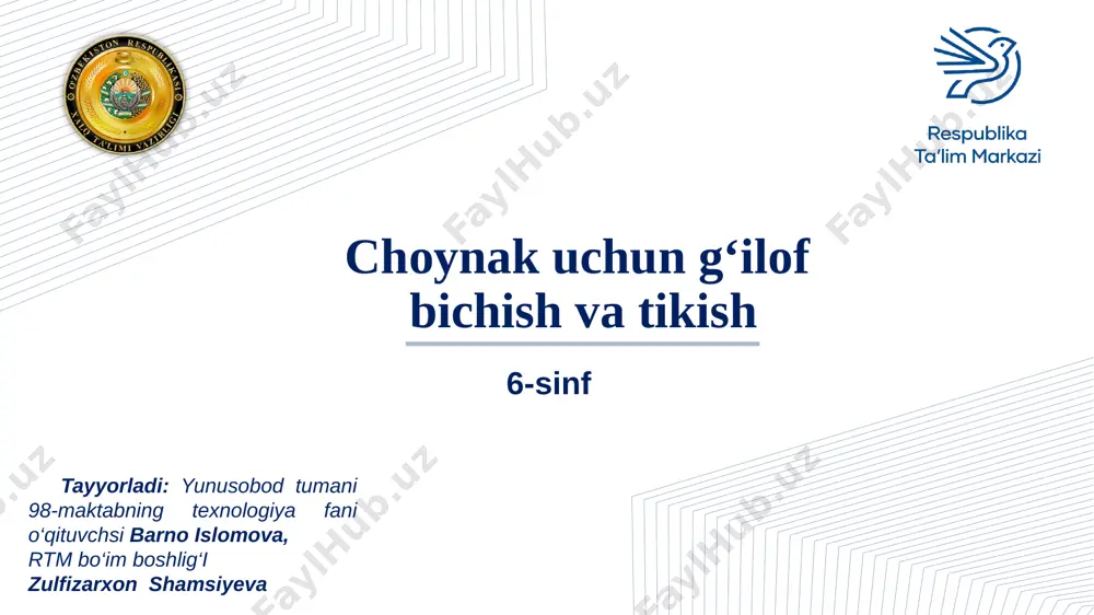 choynak yopgich tikish uzb — PPTX