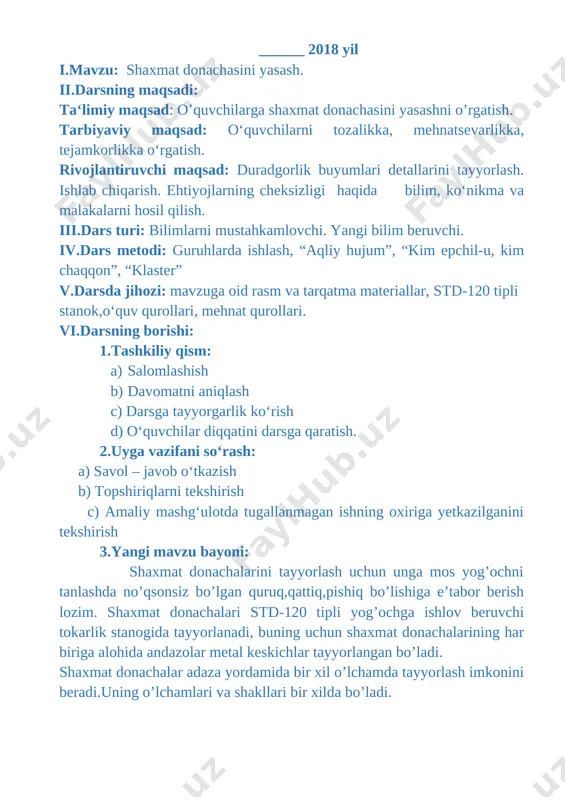 2018 yil shaxmat donasi — DOCX