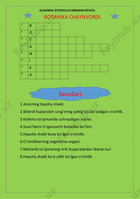 ''botanika''chaynvordi 6-sinf. — PDF