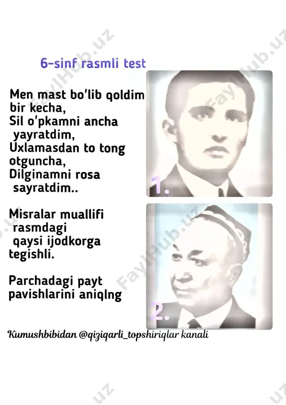 qiziqarli rasmli testlar — PDF