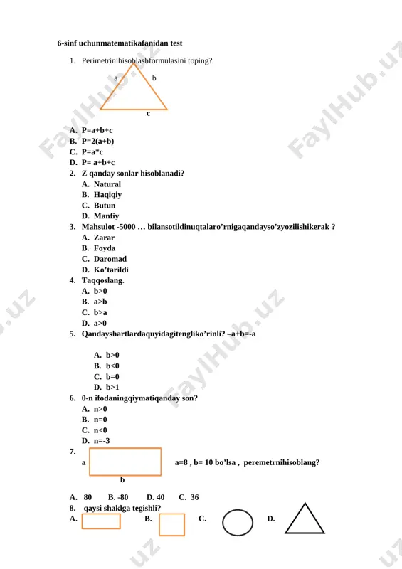 6-matematika test — DOCX