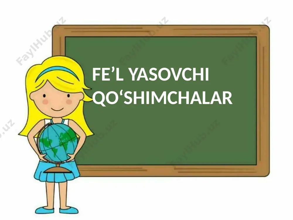 f'el yasovchi qo'shimchalar — PPTX
