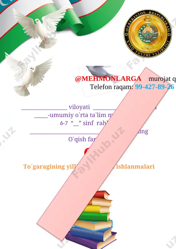6-7-sinf o'zbek tili fanidan tugarakkk — DOCX