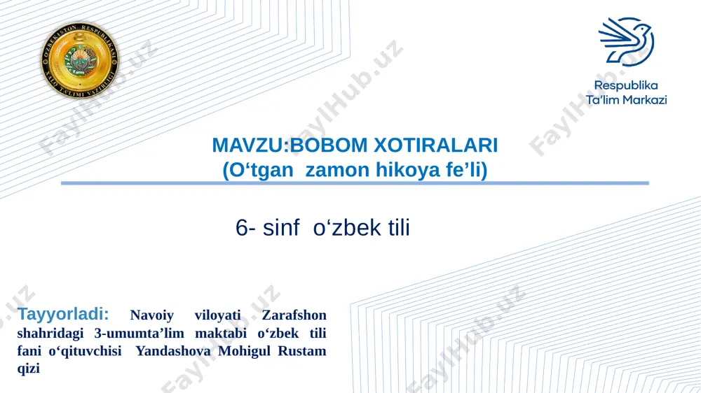 6-sinf o'zbek tili — PPTX