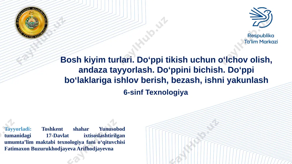 6-sinf texnologiya — PPTX