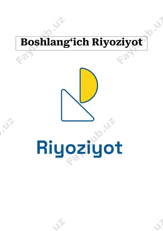 boshlang'ich riyoziyot — PDF