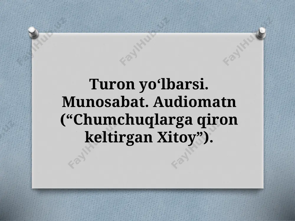 7_sinf_turon_yoʻlbarsi_munosabat_audiomatn_“chumchuqlarga_qiron — PPTX