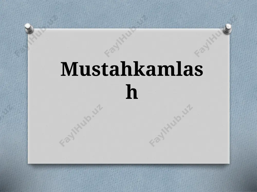 7-sinf. mustahkamlash 1 — PPTX