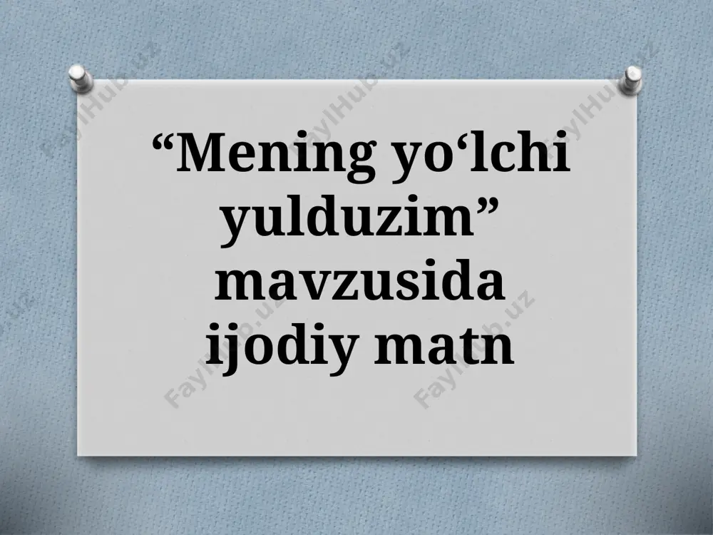 7-sinf. mening yo'lchi yulduzim — PPTX