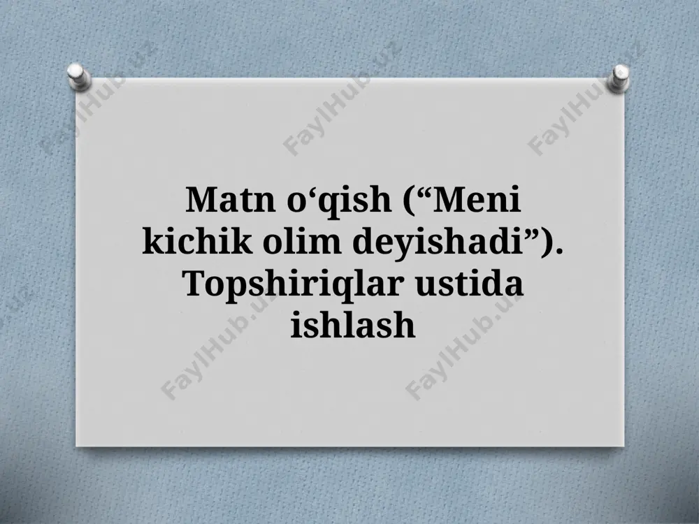 7_sinf_matn_oʻqish_“meni_kichik_olim_deyishadi”_topshiriqlar_ustida — PPTX