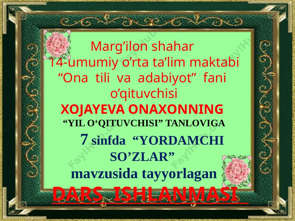 yordamchi so'zlar — PPTX