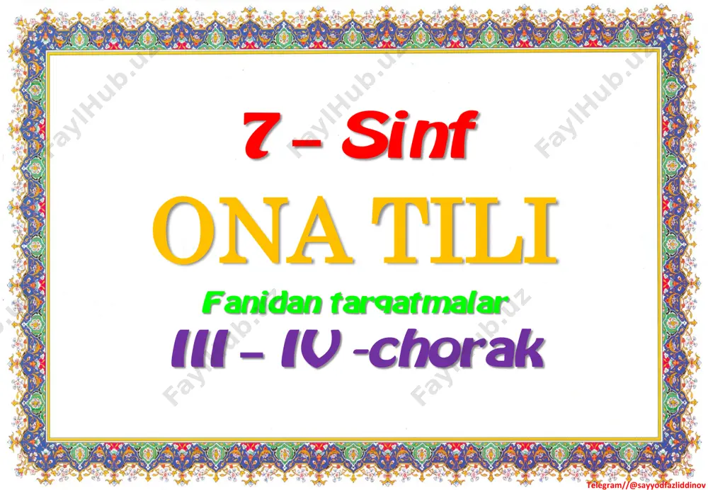 7_sinf_ona_tili_tarqatmalar_3_4_chorak_2023_2024_o'quv_yili — PDF