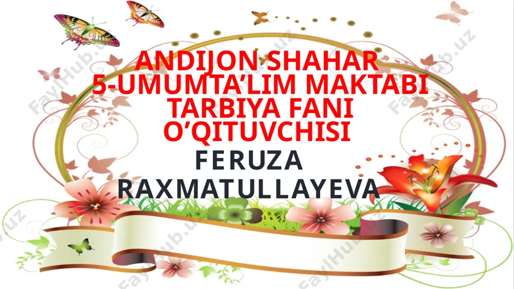 7-s inson odobida aks etuvchi xulq-atvor — PPTX
