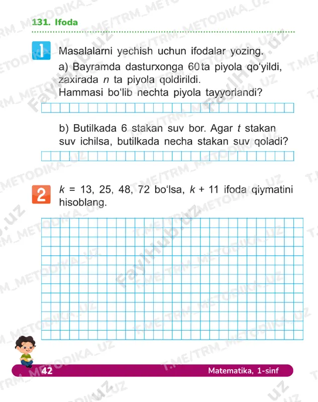 matematika 1 sinf daftar 131-144 — PDF