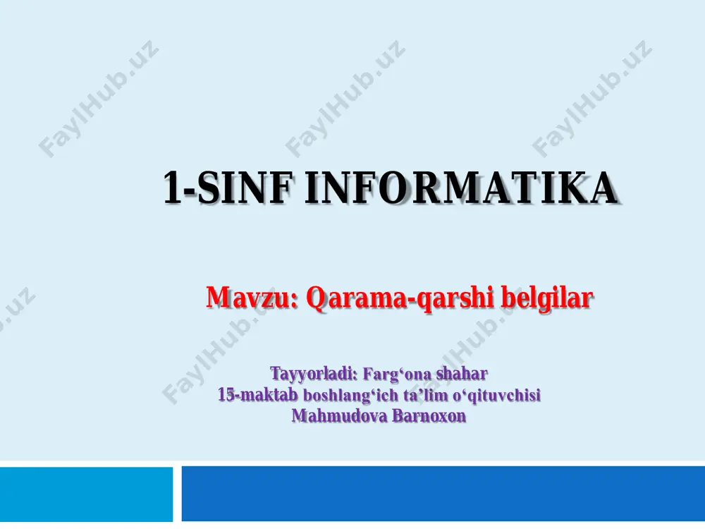 1-sinf informatika 29-dars — PDF