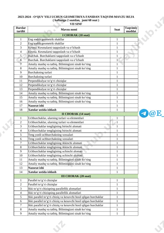 7-sinf geometriya yillik 2023-2024 @e_baza_ishreja — XLSX