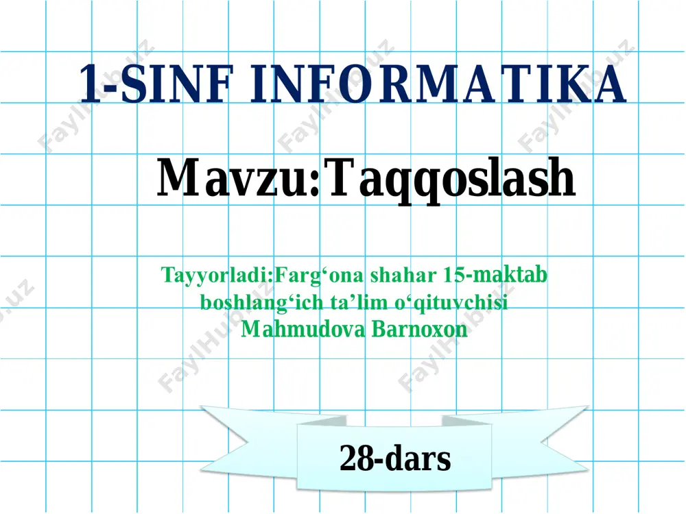 1-sinf informatika 28-dars — PDF