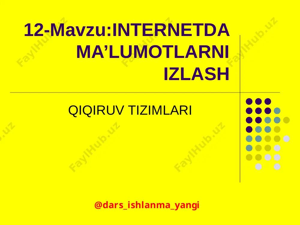 7-sinf informatika 24.internetda ma’lumotlarni izlash 2+ — PPTX