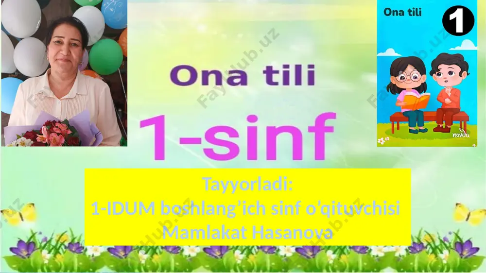 1-sinf ona tili undoshlar — PPTX