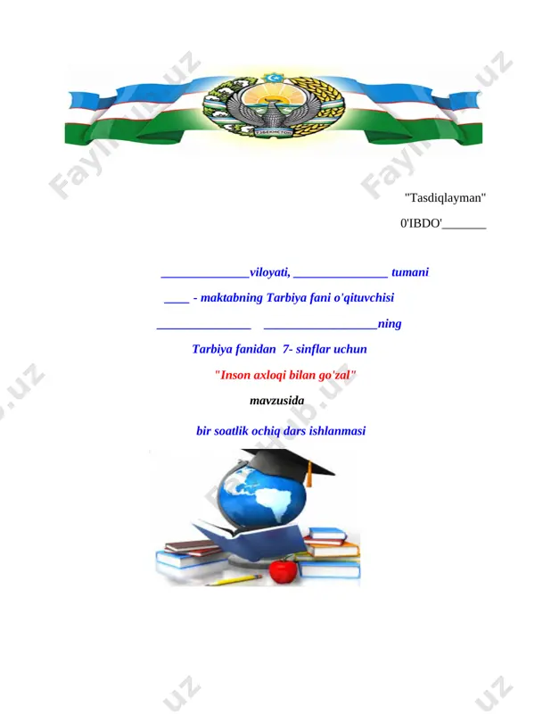 7 sinf inson axloqi bilan(1) — DOCX