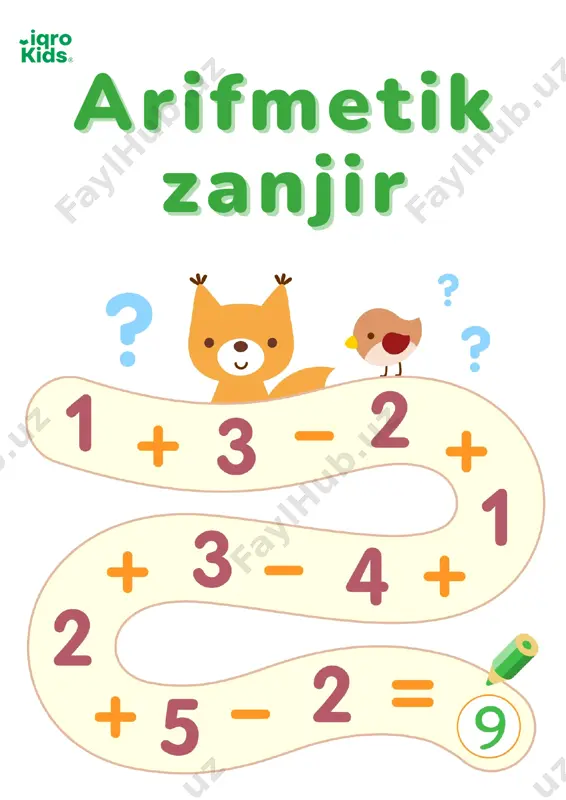 arifmetik zanjir - iqrokids — PDF