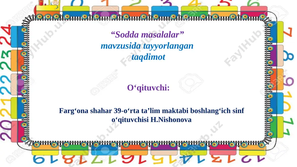 sodda masalalar — PPTX