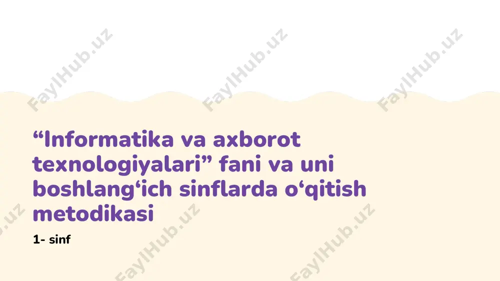 informatika va at 1-dars — PDF