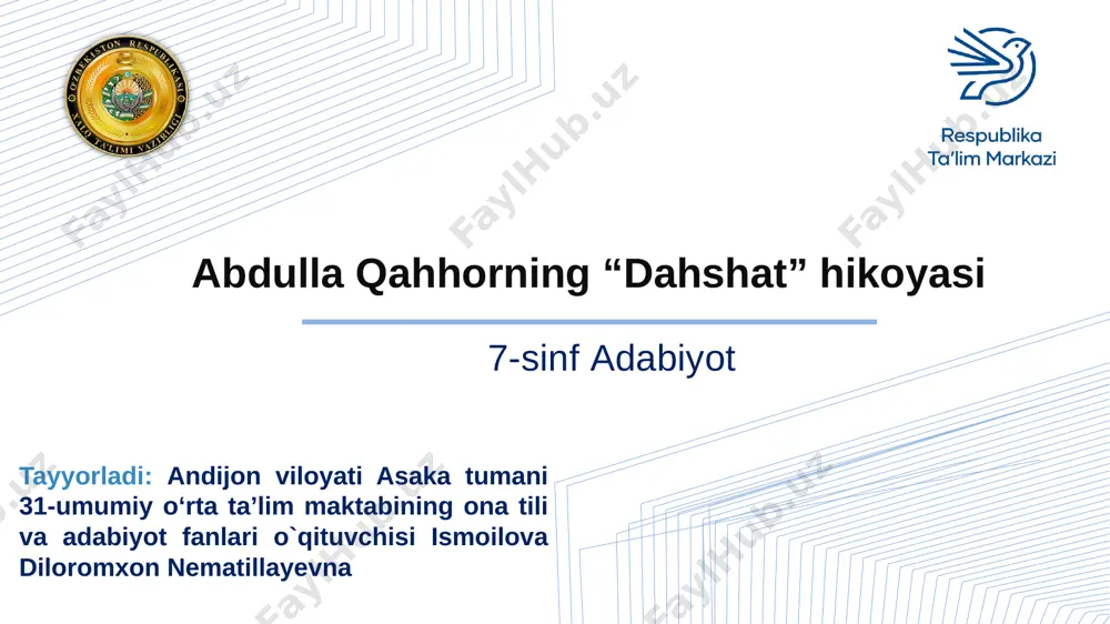 7-sinf adabiyot... — PPTX