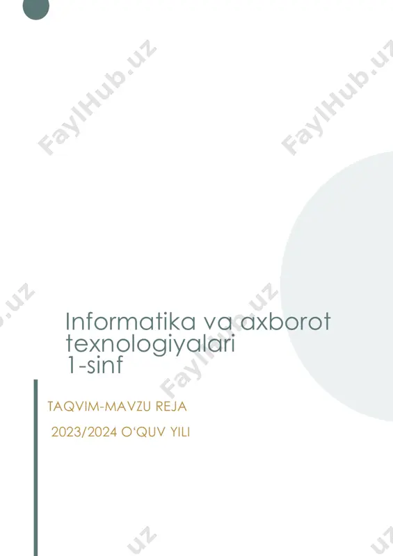 informatika va at 1-sinf — PDF