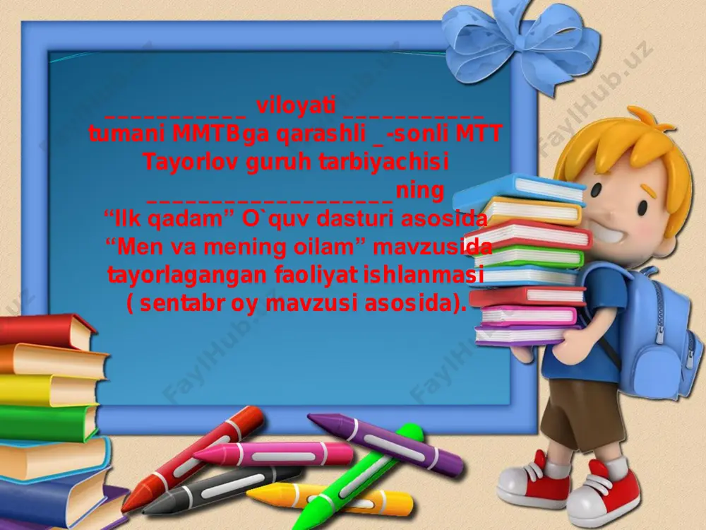 oʻzbekiston – mening vatanim! bog'cha. — PDF