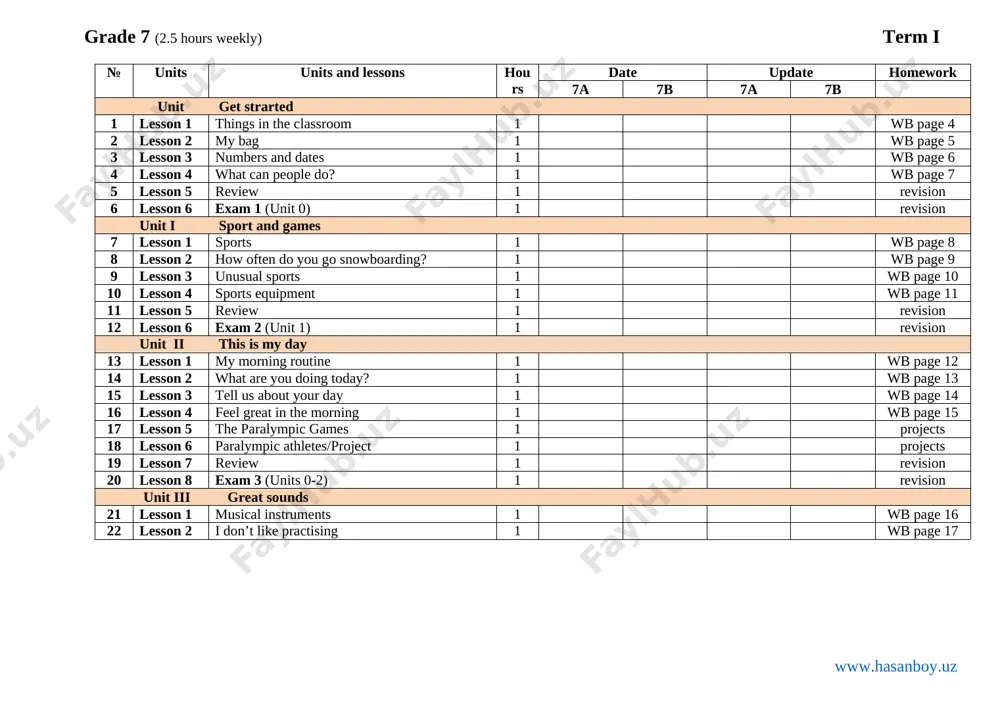 7-sinf ingliz tili 2.5 soat ish reja — DOCX