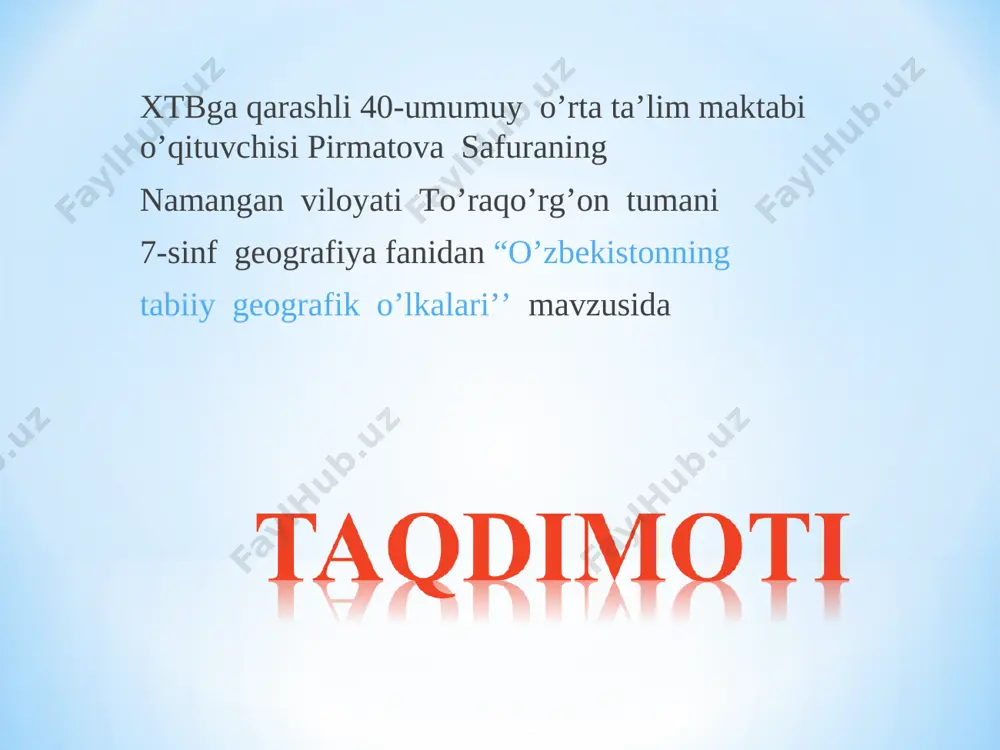taqdimoti — PPT