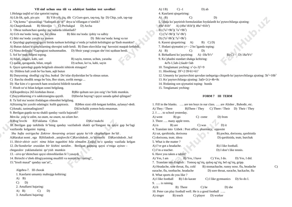 7-sinf_3-chorak_tayyor — ZIP