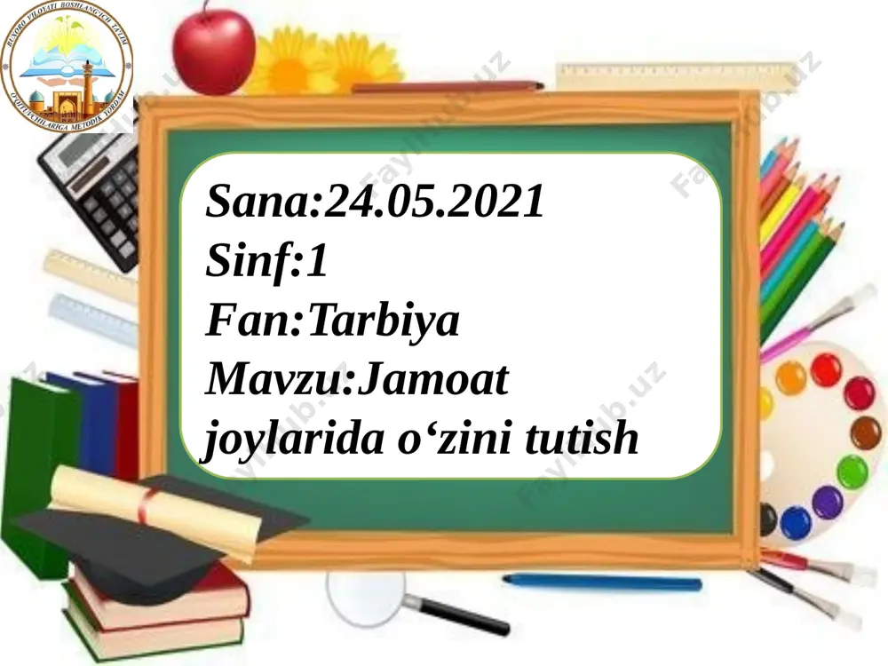 1-sinf tarbiya — PPTX